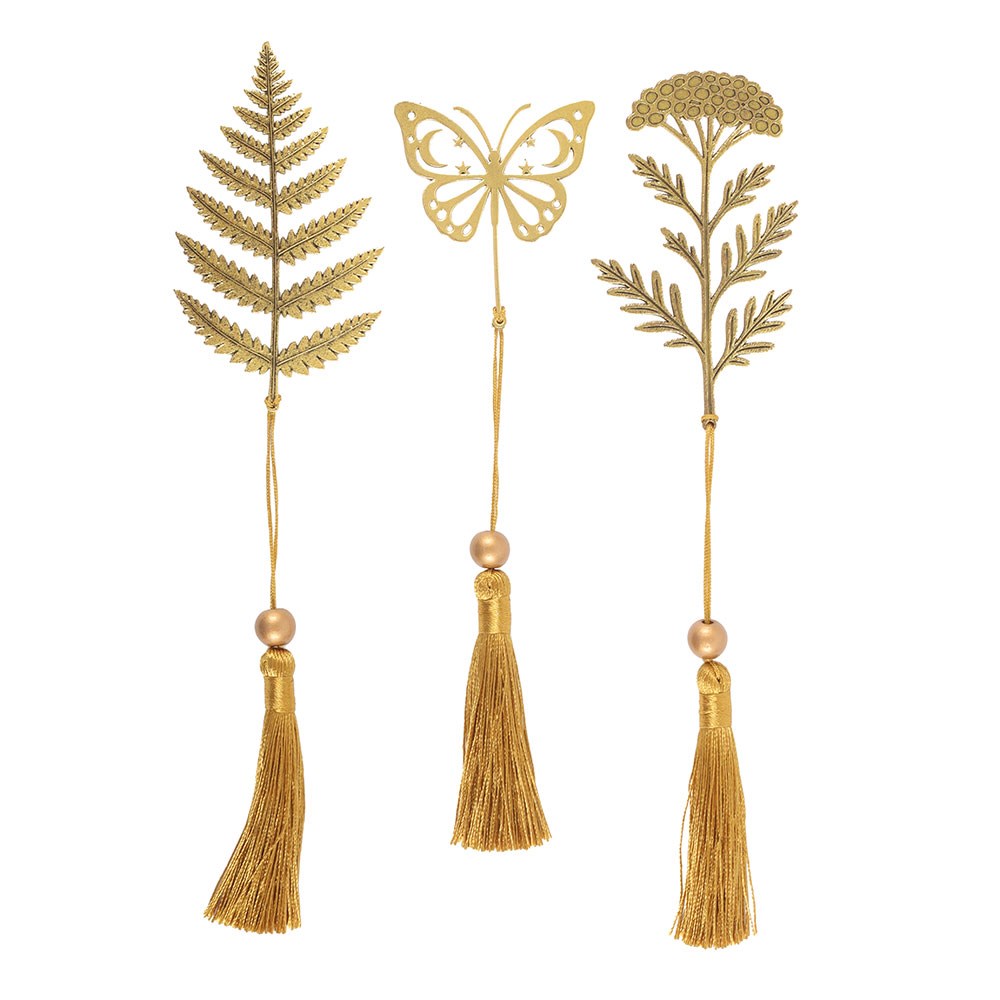 Luna Bloom Metal Leaf Bookmarks
