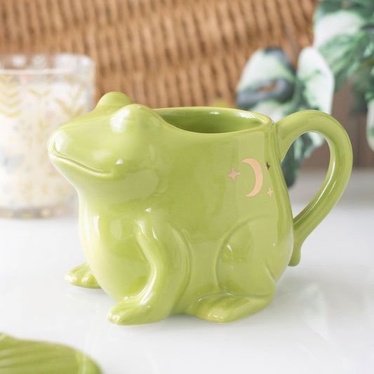Luna Frog Shaped Mug & Lily Pad Coaster