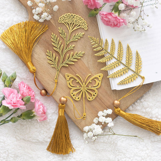 Luna Bloom Metal Leaf Bookmarks