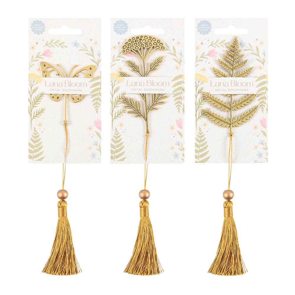 Luna Bloom Metal Leaf Bookmarks