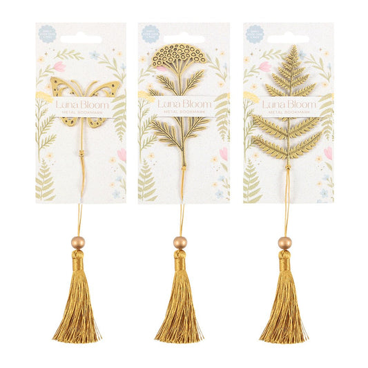 Luna Bloom Metal Leaf Bookmarks